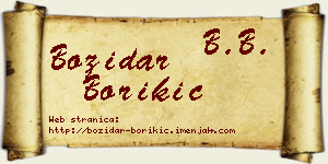 Božidar Borikić vizit kartica